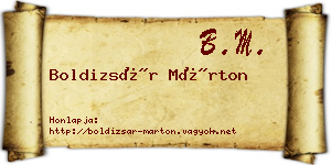 Boldizsár Márton névjegykártya