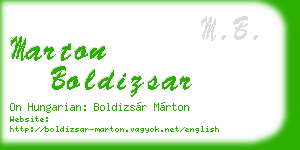 marton boldizsar business card